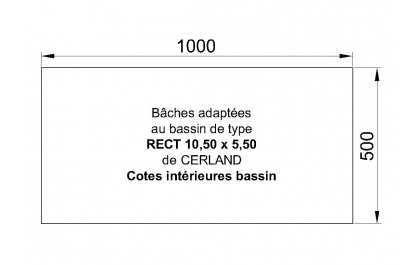 1050/550 bache Cerland piscine
