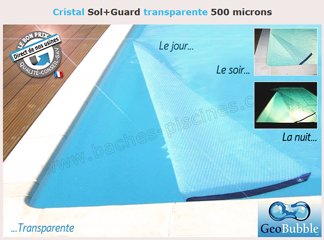 Bâche été piscine Geobubble sol+guard