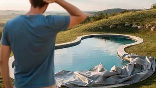 piscine terrain en pente comment bâcher