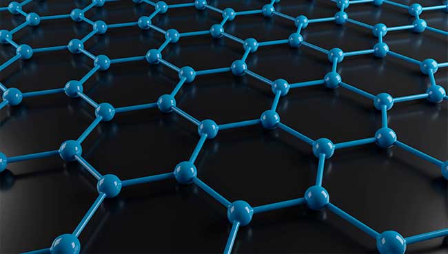 représentation du graphène, composant novateur des bâches piscine génération 2 geobubble