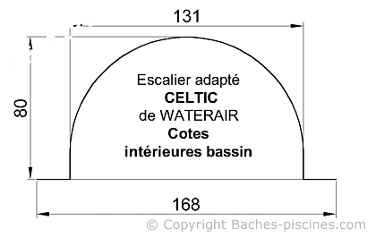 BACHE PISCINE WATERAIR ESCALIER CELTIC