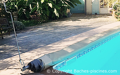 Bache couverture d'hivernage pour piscine enterrée jusqu'à 8x5 m