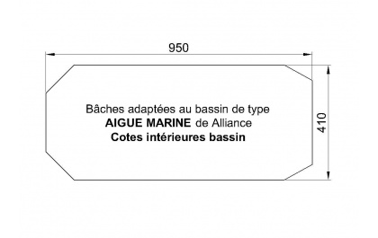 BACHE PISCINE alliance AIGUE-MARINE