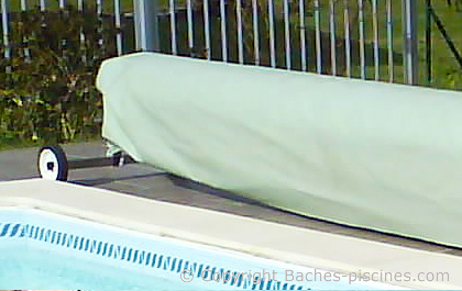 Couverture Enrouleur Bâche Piscine en Tissu Imperméable,Couverture de  Protection Piscine Extérieur,Couverture pour Bâche Solaire,Bâche de Piscine