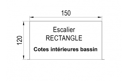 escalier rectangle bache piscine