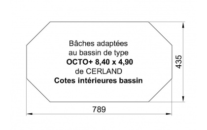 octo 840/490 bache Cerland piscine