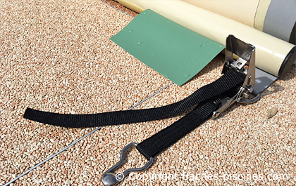 Fixation Bâche Barres Harnais Sangle Noire De 25mm X 10m POOLCO - Haute Résistance, Imputrescible, Pour Couverture De Piscine Ou Bâche