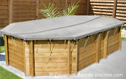 Bache piscine hors sol de sécurité pour structure bois. - Baches