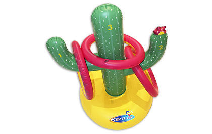 Jouet De Piscine Flottant,Piscine Gonflable Jouets,Toss Game Ring, D'Anneau  De Cactus Gonflable, Jeux