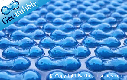 couverture solaire 400 microns bleue geobubble