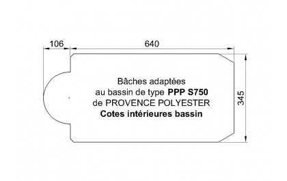 PISCINE S750 BACHE Provence polyester