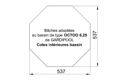 Bâche d'hiver & sécurité pour piscine bois OCTOO 625 de Gardipool