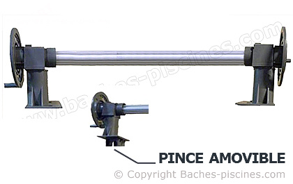 tillvex Enrouleur de Piscine 3-5,70 m | Système d'enroulement pour bâche  Solaire | Dispositif de déroulement pour bâche et Couverture de Piscine 