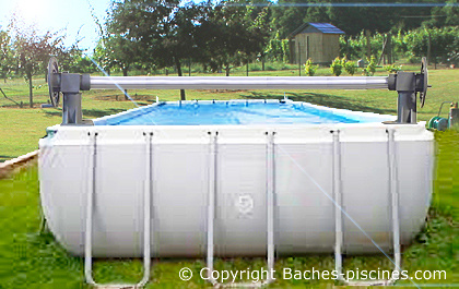 Enrouleur bâche piscine téléscopique Pro - Outlet Piscines