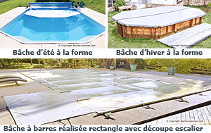 Couverture piscine à la forme ou adaptée à votre piscine