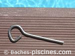 Pitons crosse bache piscine