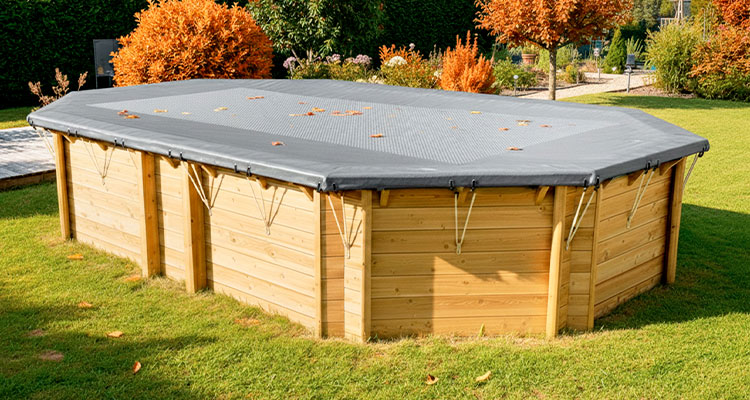 Couverture protection piscine filet anti feuilles