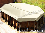 Coloris bache beige piscine hors sol