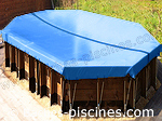 Coloris bache bleue piscine hors sol