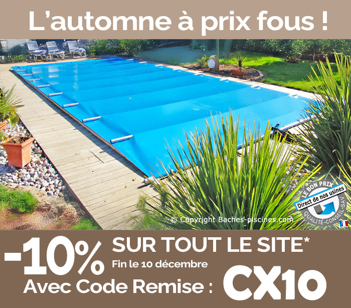 Couverture a barres piscine. Bâche 4 saisons