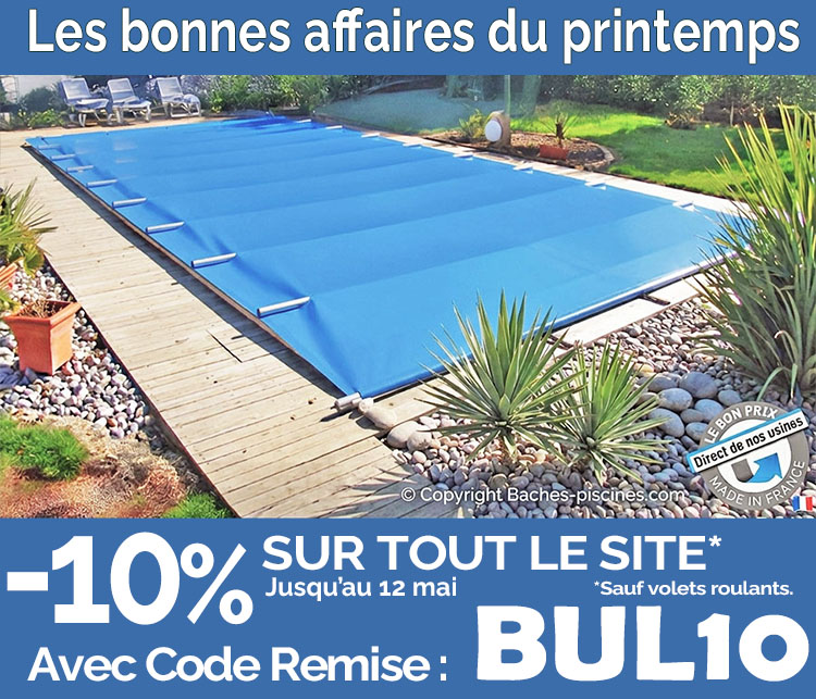 Couverture a barres piscine. B&acirc;che 4 saisons