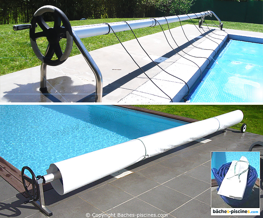 Fixation, attaches et accessoires pour enrouleur piscine