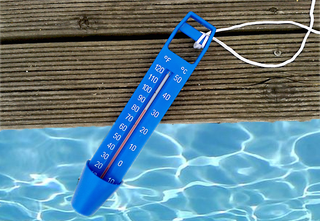 Thermomètre de piscine avec attache