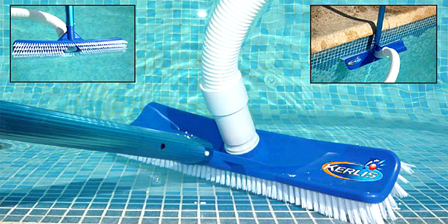 balai brosse aspirante fond piscine