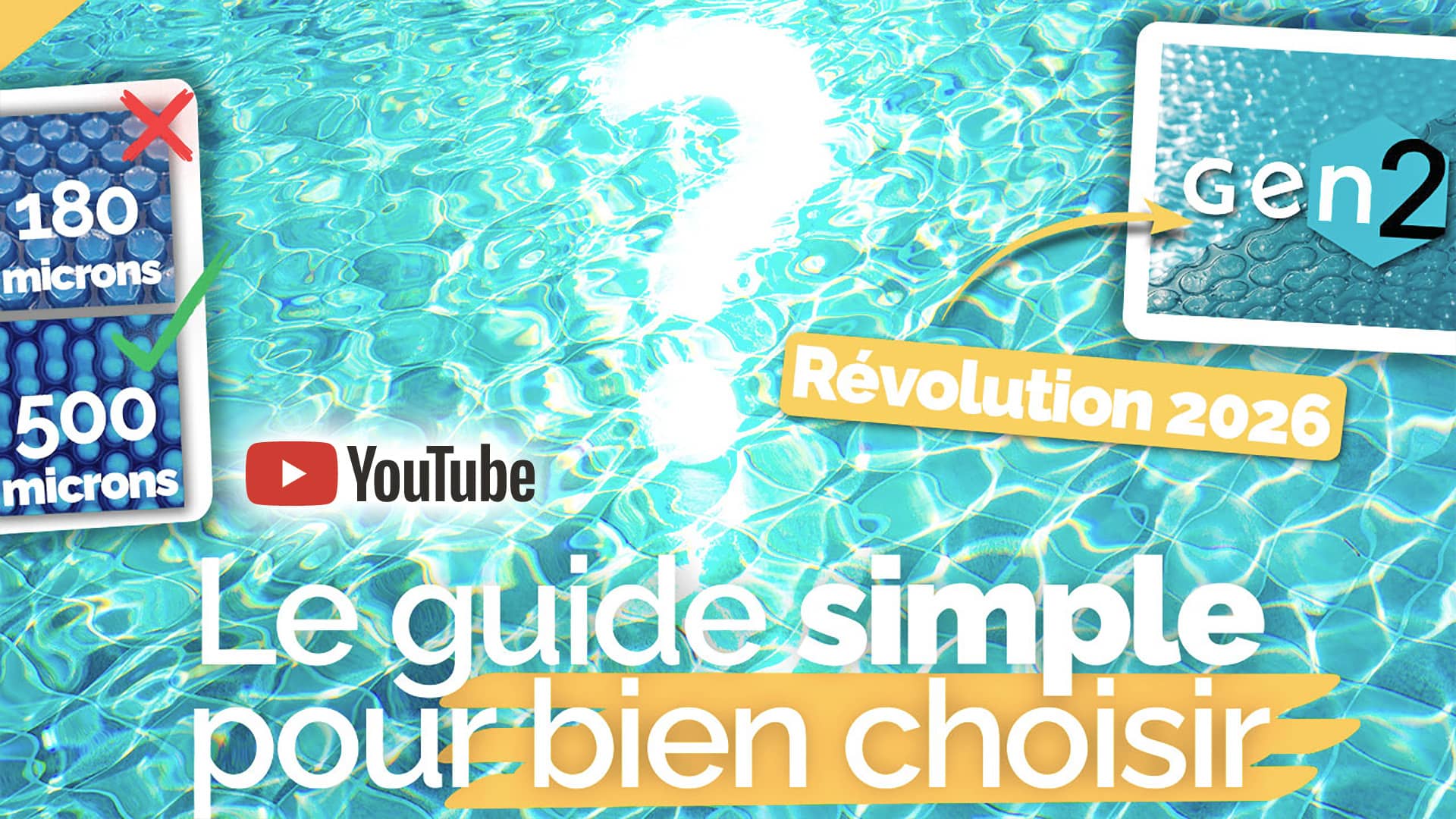 Video b&acirc;che bulle pour piscine