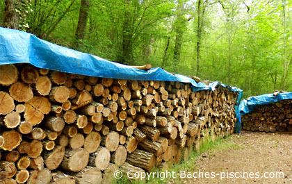 Bâche de protection pour tas de bois - plusieurs dimensions - Atout loisir