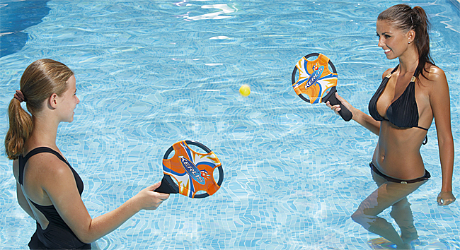 Jeux de RAQUETTE à la plage ou à la piscine