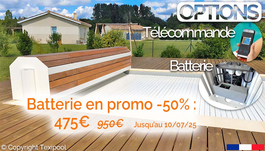 Volet flottant hors sol avec COFFRE pour piscine
