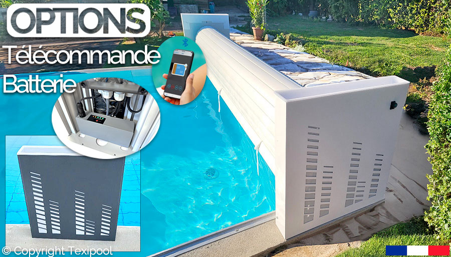 Volet hors sol piscine électrique Totem Dco Camarol