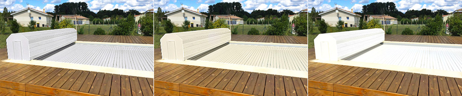 Coffre banc volet piscine : coloris