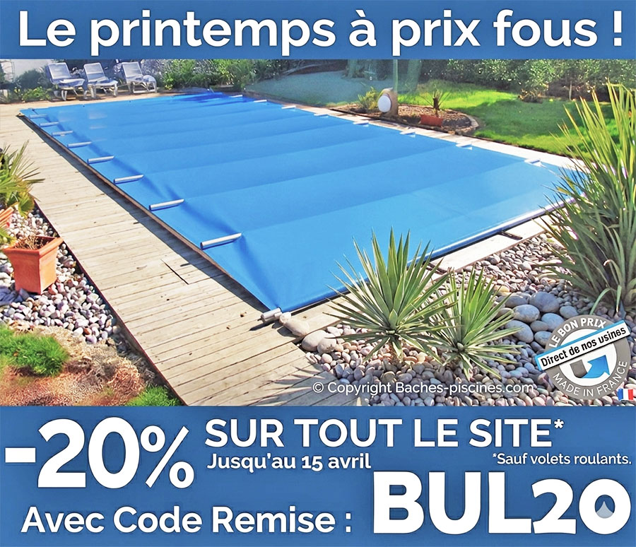 Couverture a barres piscine. B&acirc;che 4 saisons