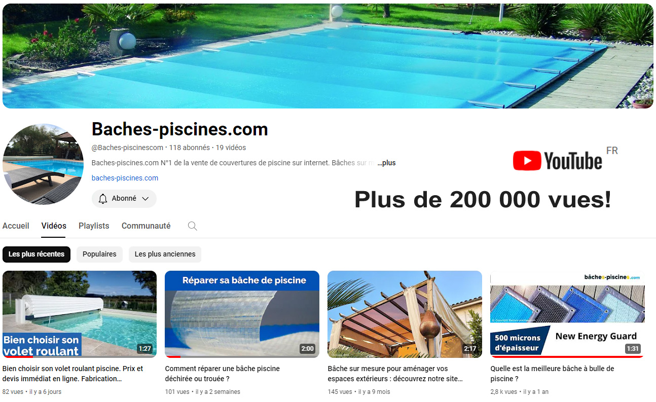 Bâche à bulle sur mesure et prix d'un volet roulant pour piscine